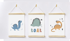 Conjunto 3 Flamulas - Dinossauro Roar