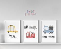 Quadro Infantil Carrinhos
