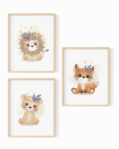 Kit Quadros Infantil Safari Boho