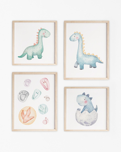 Kit Quadros Infantil Dino Aquarela - comprar online