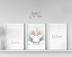 Kit Quadro Infantil Oração do Santo Anjo Betina