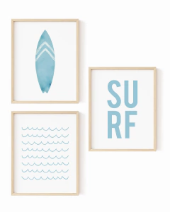Conjunto Quadro Infantil - Surf 