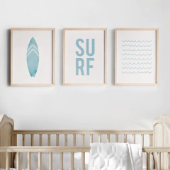 Conjunto Quadro Infantil - Surf 