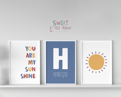 Quadro Infantil Personalizado You Are My Sunshine Henrique