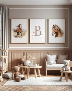 Conj Quadro Infantil Cavalo Benicio