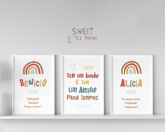 Conj Quadro Ter Um Irmão Benicio e Alicia Personalizado