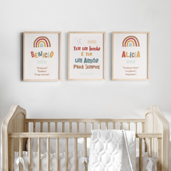 Conj Quadro Ter Um Irmão Benicio e Alicia Personalizado