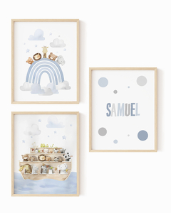 Conj Quadro Infantil Arca de Noe Samuel