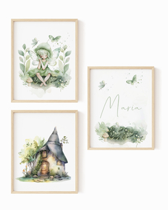 Conj Quadro Infantil Fadinha Maria