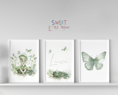 Conj Quadro Infantil Fadinha Luiza e Borboleta - comprar online
