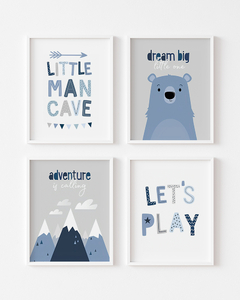 Conj Quadro Infantil Little Man Cave