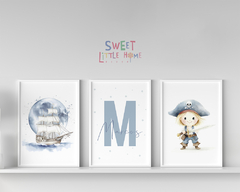 Conj Quadro Infantil Pirata Marcos