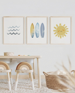 Conj Quadro Infantil Meniino Surf