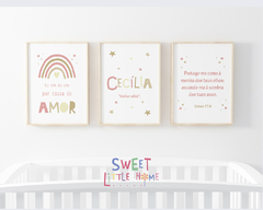 Conj Quadro Infantil Personalizado Significado Nome Cecilia
