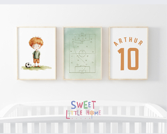 Conj Quadro Infantil Personalizado Futebol Arthur 2