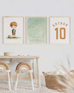 Conj Quadro Infantil Personalizado Futebol Arthur 2