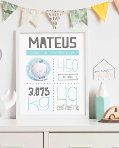 Quadro Nascimento - Elefante