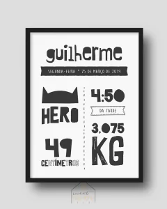 Quadro Nascimento - Hero - comprar online