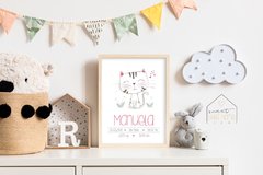 Quadro Nascimento - Little Cat - comprar online