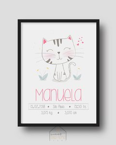 Quadro Nascimento - Little Cat na internet