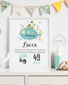 Quadro Nascimento - Little Explorer