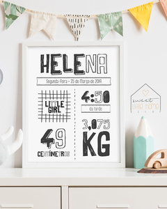 Quadro Nascimento - Little Girl - comprar online