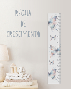 Régua De Crescimento Borboleta Aquarela