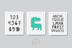 Kit Quadros para quarto de bebê - Roarrr - comprar online