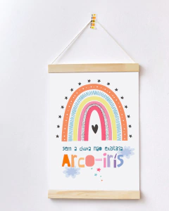 Flâmula para Quarto de Bebê - Sem a Chuva Não Existiria Arco-Íris