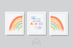 Kit Quadros para quarto de bebê - Sem Chuva Não Existiria Arco-Íris - comprar online