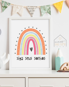 Quadro Decorativo Para Quarto de Bebê - Siga Seus Sonhos