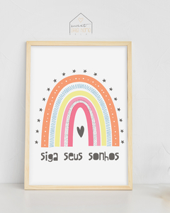 Quadro Decorativo Para Quarto de Bebê - Siga Seus Sonhos -  Sweet Little Home Decor - Quadro Infantil Personalizados 