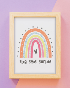 Quadro Decorativo Para Quarto de Bebê - Siga Seus Sonhos - loja online