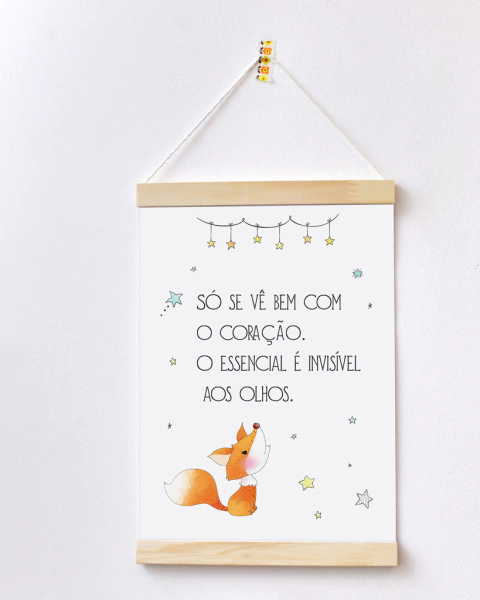 Flâmula para Quarto de Bebê - O Pequeno Príncipe Raposa