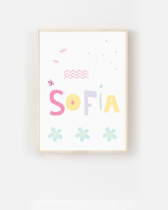 Quadro Personalizado Para Quarto Infantil - Sofia na internet