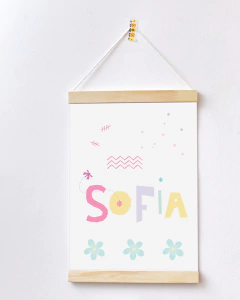 Flâmula Personalizada para Quarto Infantil - Sofia