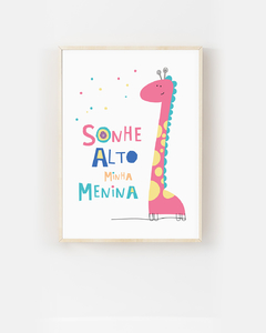 Quadro Para Quarto Infantil - Sonhe Alto Minha Menina na internet