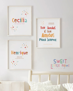 Quadros Quarto Irmãos Cecilia e Henrique