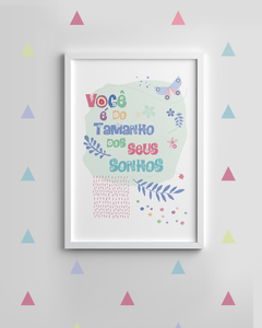 Quadro Para Quarto Infantil - Você é do Tamanho Dos Seus Sonhos - comprar online