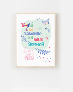 Quadro Para Quarto Infantil - Você é do Tamanho Dos Seus Sonhos na internet