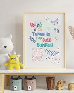 Quadro Para Quarto Infantil - Você é do Tamanho Dos Seus Sonhos