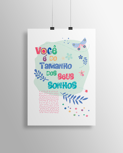 Quadro Para Quarto Infantil - Você é do Tamanho Dos Seus Sonhos -  Sweet Little Home Decor - Quadro Infantil Personalizados 