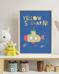 Quadro Decorativo Quarto de Bebê - Yellow Submarine
