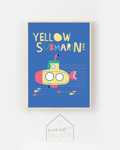 Quadro Decorativo Quarto de Bebê - Yellow Submarine na internet