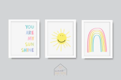 Kit Quadros para quarto de bebê - You Are My Sunshine 2 - comprar online