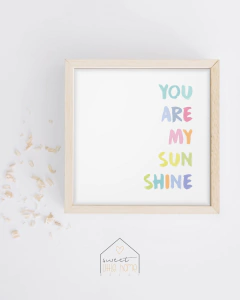 Kit Quadros para quarto de bebê - You Are My Sunshine 2 -  Sweet Little Home Decor - Quadro Infantil Personalizados 