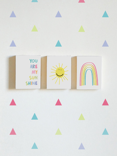 Mini Quadros Arco Iris - You Are My Sunshine