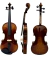 Violino Copia Stradvari feito à mão verniz à óleo 4/4 fundo inteiro