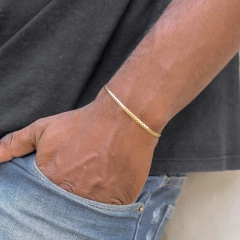Pulsera Cubana Plana 3mm en internet