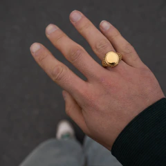 ANILLO SELLO REDONDO - Golden Luxury